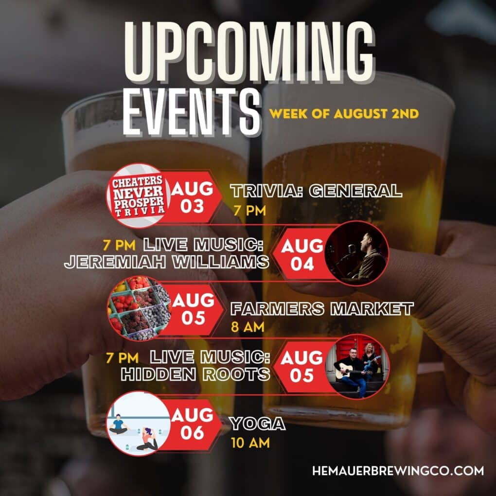 UPCOMING EVENTS AT HBC WEEK OF 8.2.23.