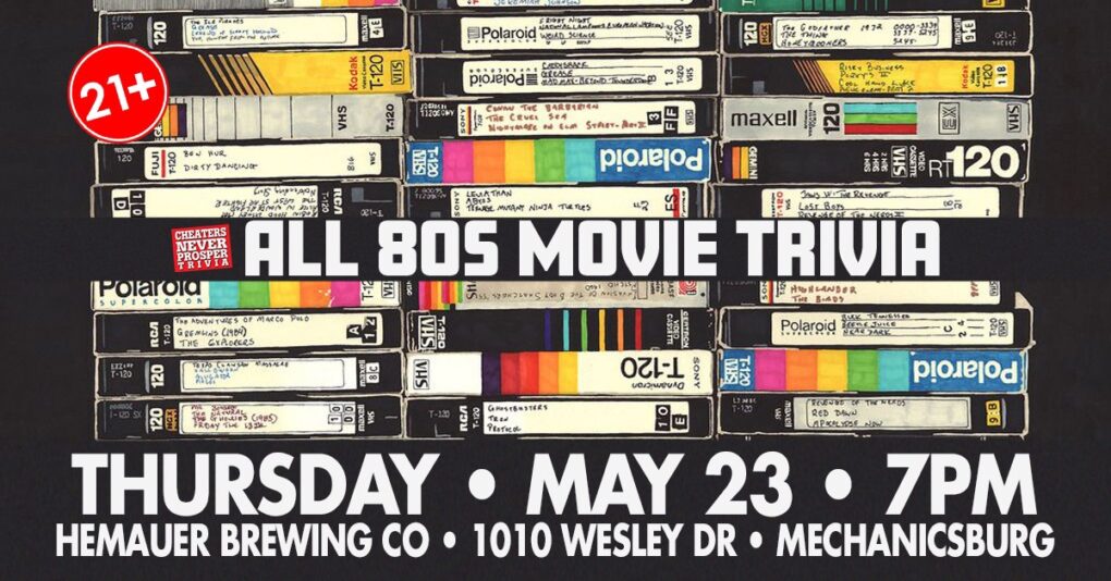 Hemauer Brewing Co is hosting 80s movies for trivia.