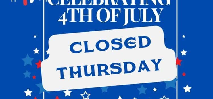 Hemauer Brewing Co is closed on Thursday, July 4th.