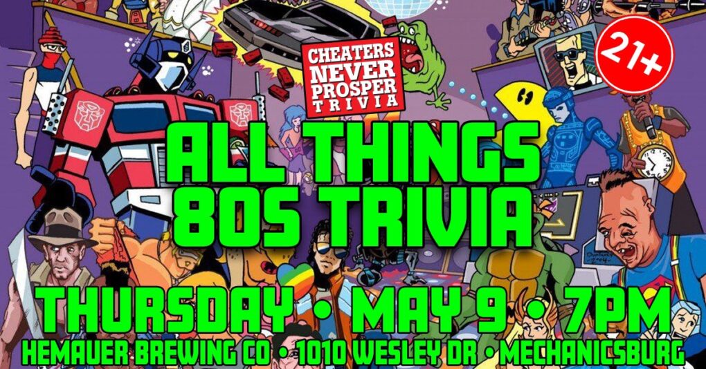 All Things 80 is the topic of trivia at Hemauer Brewing Co. on May 9, 2024.