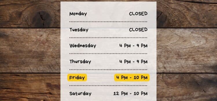 Hemauer Brewing Co. announces new hours for Fridays and Sundays starting in June 2024.