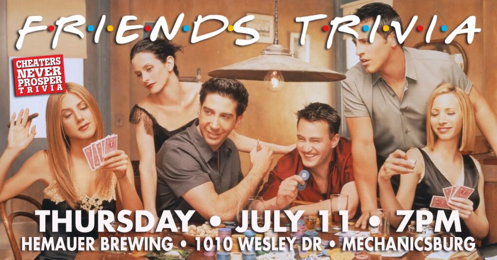 Friends trivia tonight at Hemauer Brewing Co. in Mechanicsburg, PA.