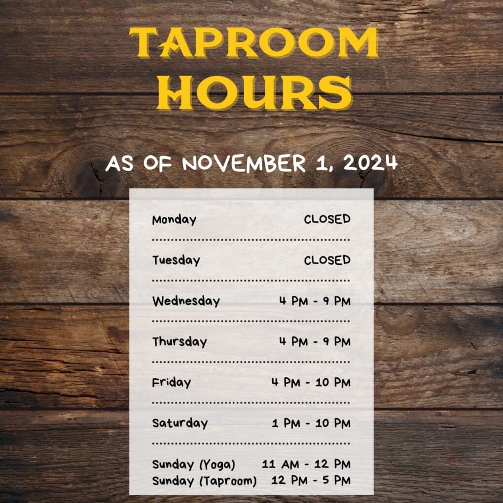 Taproom hours at Hemauer Brewing Co.