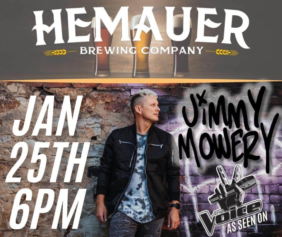 Jimmy Mowery performing live at Hemauer Brewing Co.